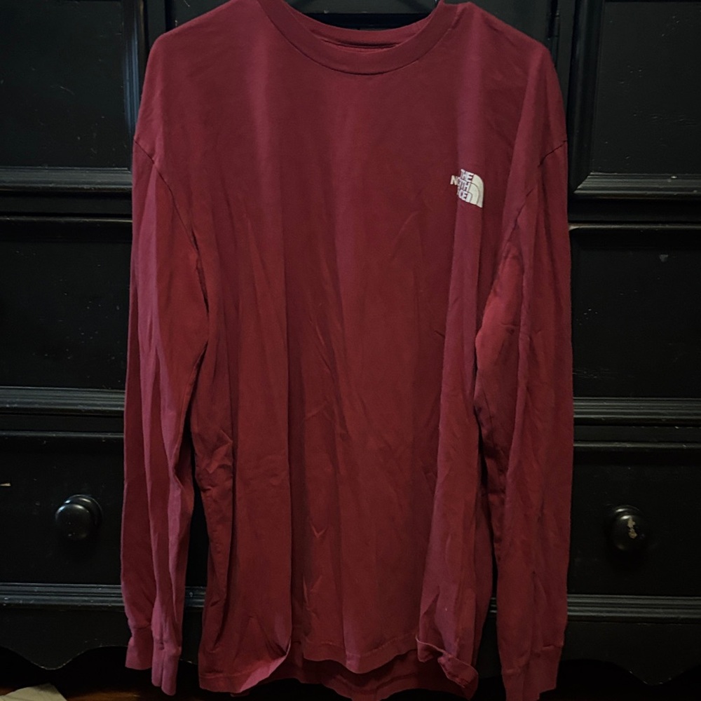 The North Face Men's Burgundy Long Sleeve Tee